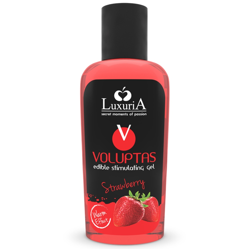 INTIMATELINE LUXURIA - VOLUPTAS ESSBARES MASSAGEGEL MIT WÄRMEFFEKT - ERDBEERE 100 ML