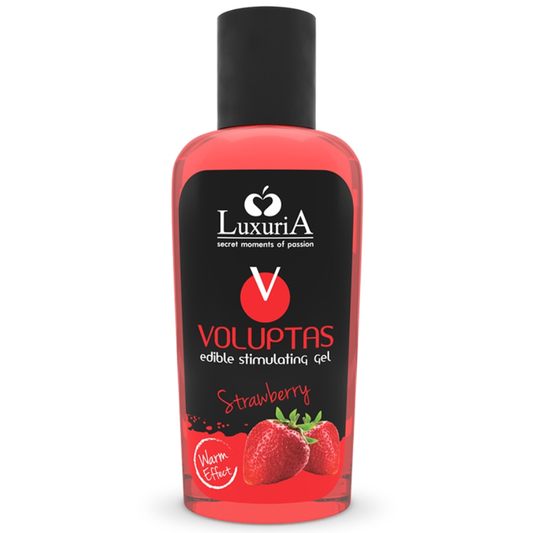 INTIMATELINE LUXURIA - VOLUPTAS ESSBARES MASSAGEGEL MIT WÄRMEFFEKT - ERDBEERE 100 ML