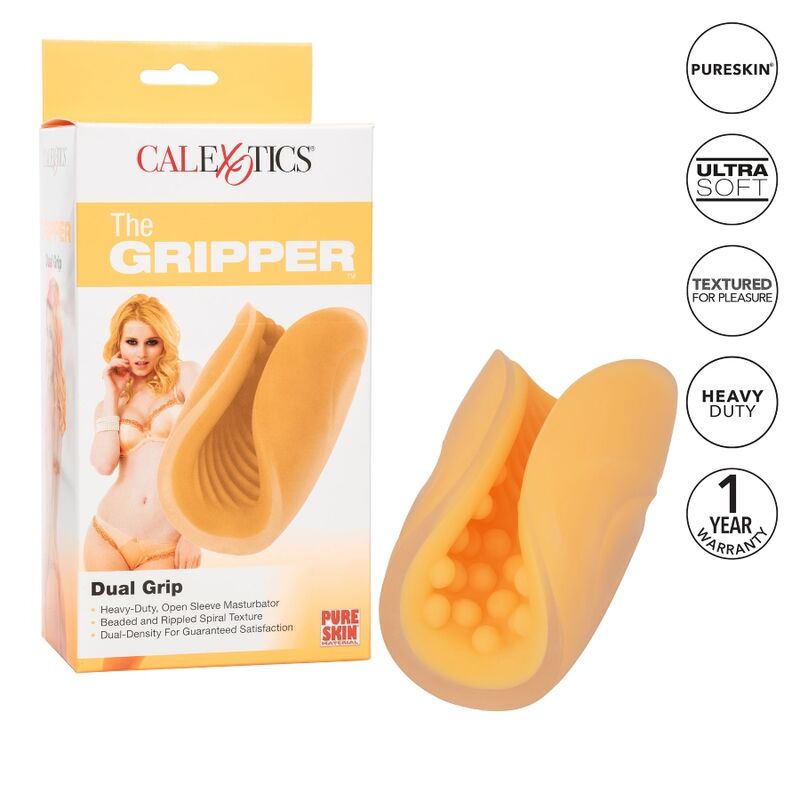 CALEXOTICS - ORANGE BEADED GRIP MASTURBATOR