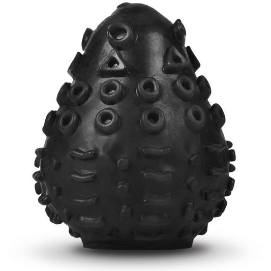 G-VIBE - REUSABLE TEXTURED MASTURBATOR BLACK EGG