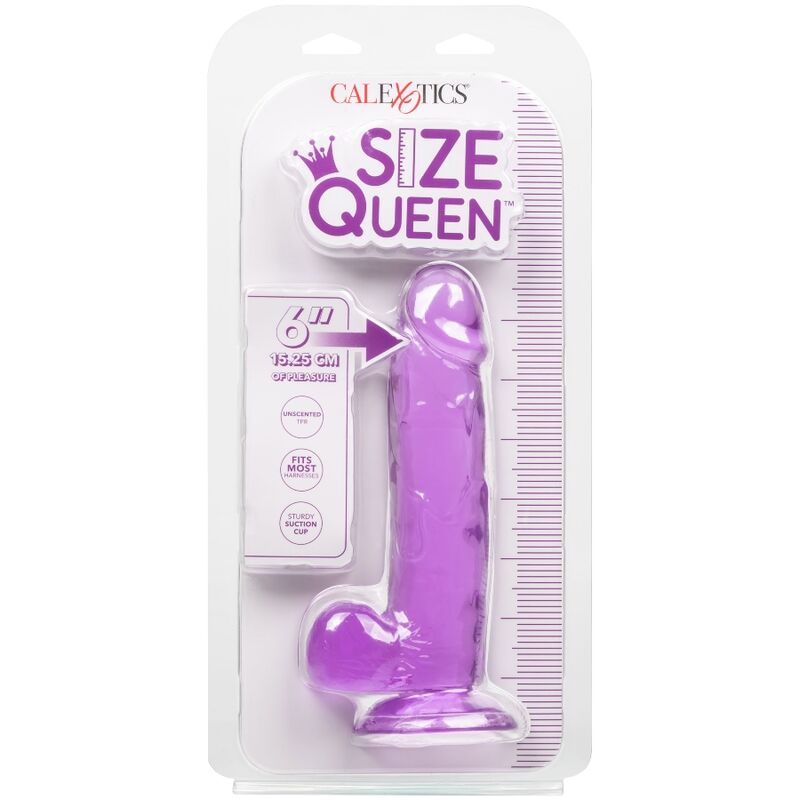 CALEXOTICS - DILDO QUEEN TAMANHO ROXO 15.3 CM