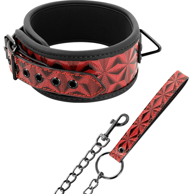 BEGME - PREMIUM RED EDITION VEGAN LEATHER NECKLACE WITH NEOPRENE LINING