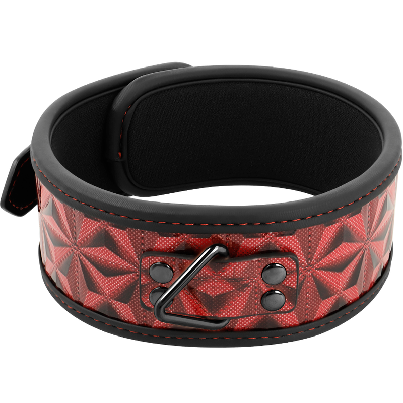 BEGME - PREMIUM RED EDITION VEGAN LEATHER NECKLACE WITH NEOPRENE LINING