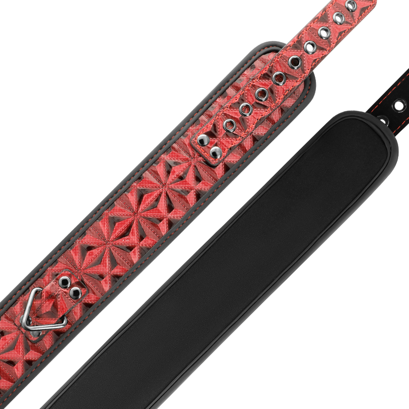 BEGME - PREMIUM RED EDITION VEGAN LEATHER NECKLACE WITH NEOPRENE LINING