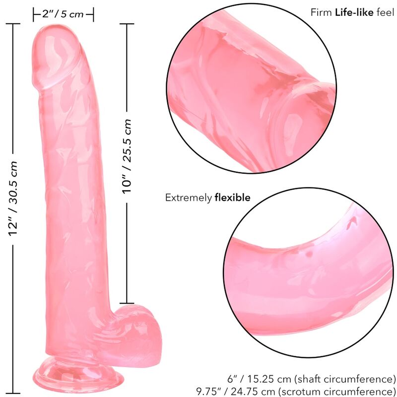 CALEXOTICS - DILDO QUEEN TAMANHO ROSA 25.5 CM