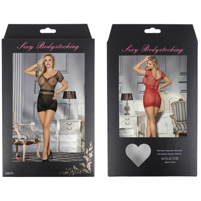 QUEEN LINGERIE - SHORT SLEEVE BODY DRESS S/L