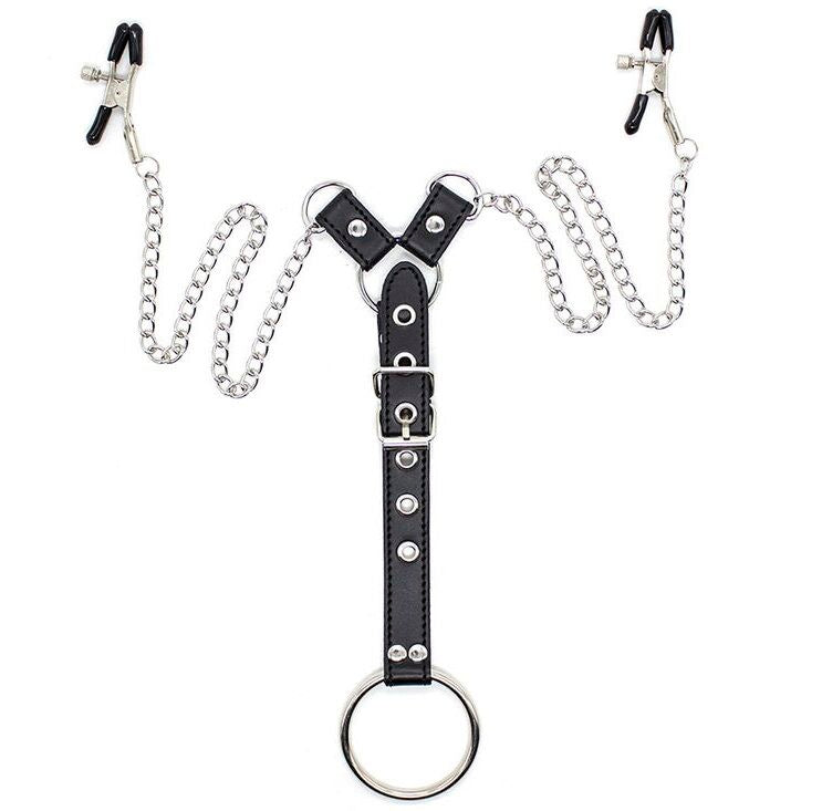 OHMAMA FETISCH - NIPPELKLEMMEN COCKRING-SET