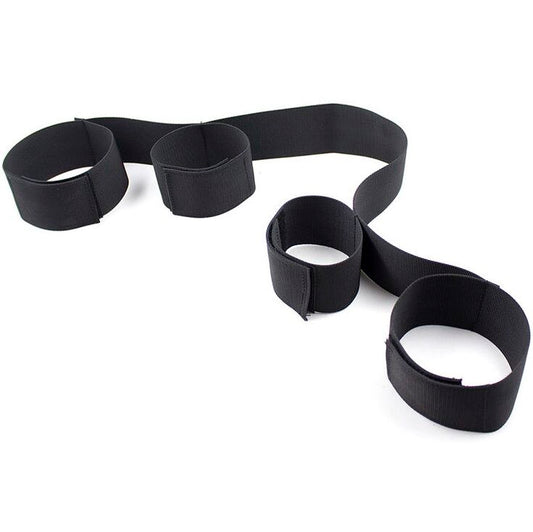 OHMAMA FETISH - SPREADER SOFT BAR FULL NYLON WRIST RESTRAINTS