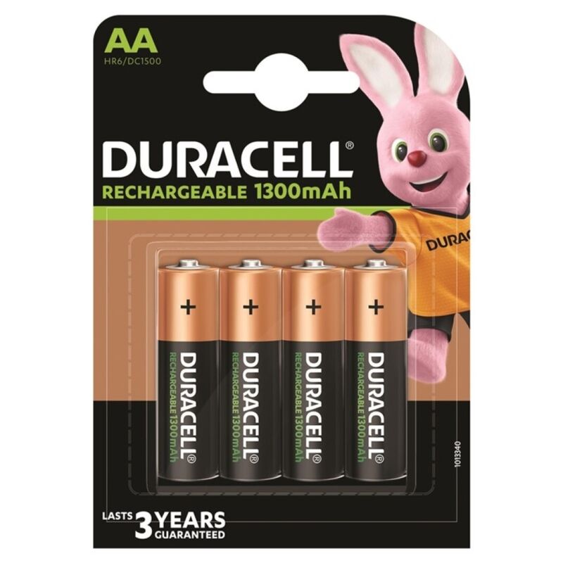 DURACELL - BATERIA RECARREGVEL HR6 AA 1300mAh 4 UNIDADE