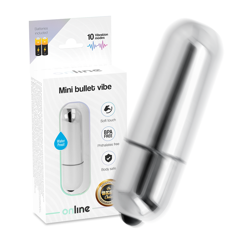 ONLINE - SILVER MINI VIBRANT BULLET