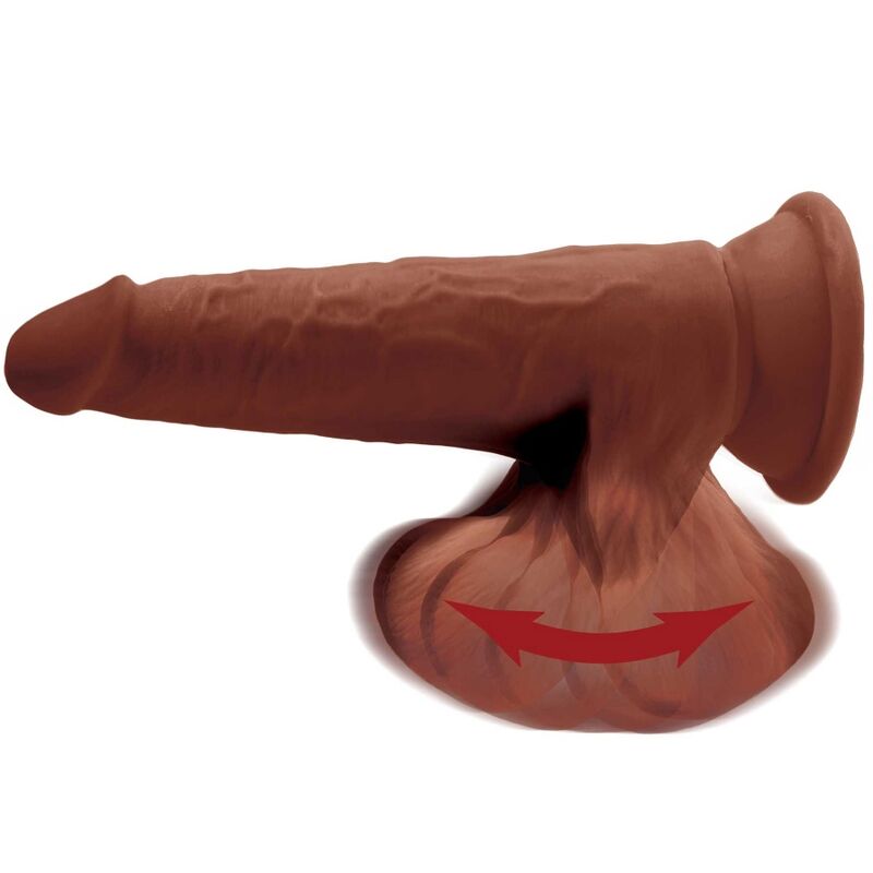 KING COCK - PLUS 3D DILDO SWING BALLS 24,5 CM BRAUN