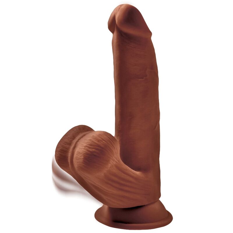 KING COCK - PLUS 3D DILDO SWING BALLS 24,5 CM BRAUN