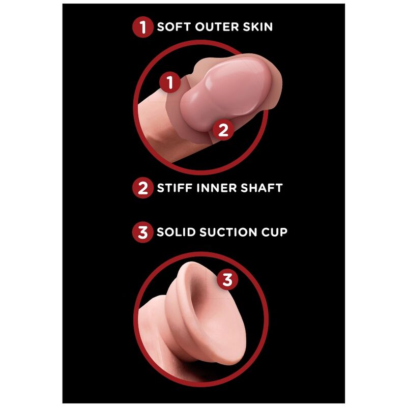 KING COCK - PLUS 3D DILDO SWING BALLS 24,5 CM BRAUN