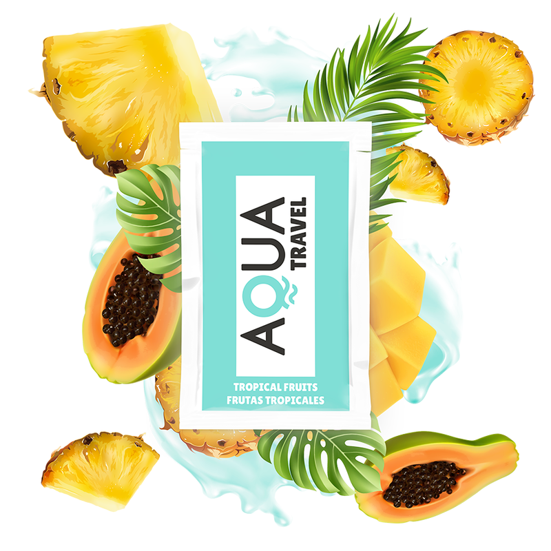 AQUA TRAVEL - WATER BASED LUBRICANT TROPICAL FRUIT FLAVOR 6 ML