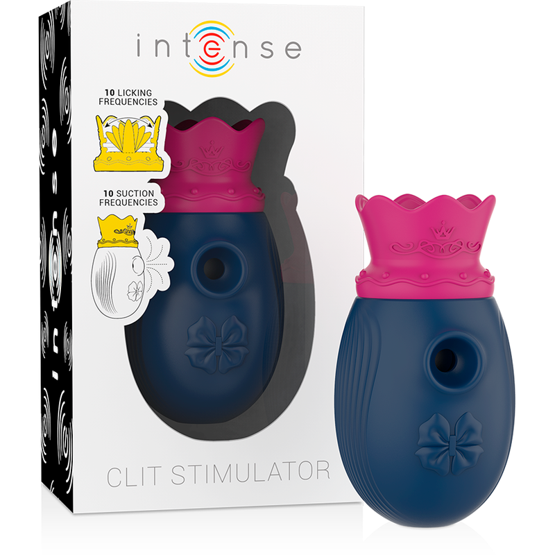 INTENSE - CLITORAL STIMULATOR 10 LICKING AND JUICING FREQUENCIES - BLUE