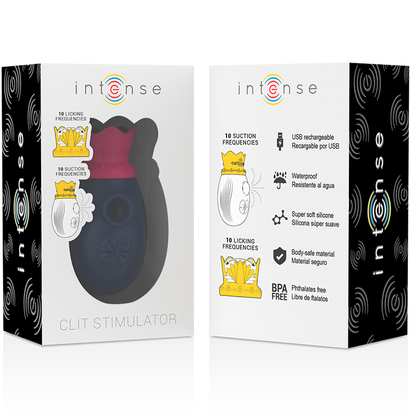 INTENSE - CLITORAL STIMULATOR 10 LICKING AND JUICING FREQUENCIES - BLUE