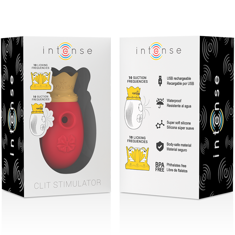 INTENSE - CLITORAL STIMULATOR 10 LICKING AND JUICING FREQUENCIES - RED