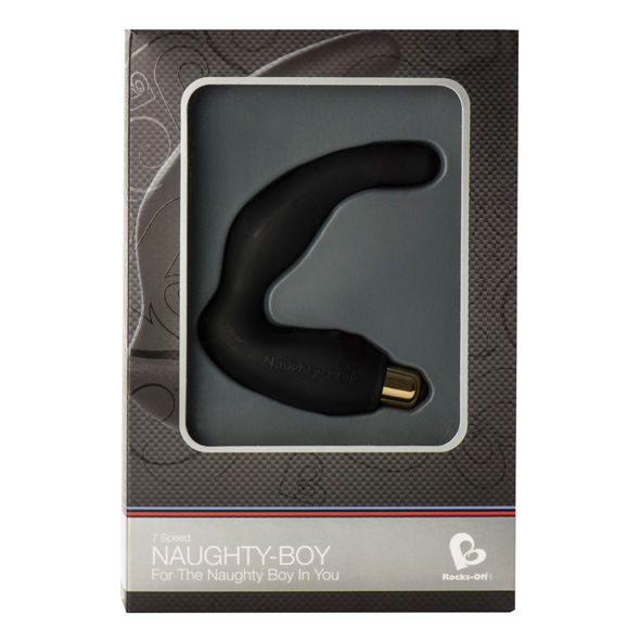 ROCKS-OFF - NAUGHTY-BOY MASCULINO G-SPOT MASSAGER 7 V PRETO