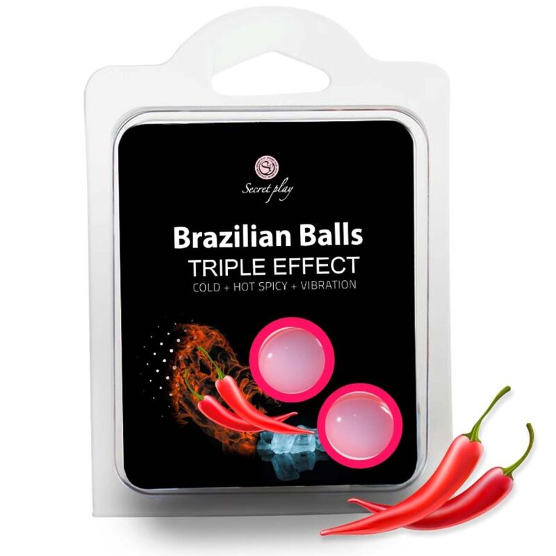 SECRET GAME SET OF 2 BRAZILIAN BALLS TRIPLE EFFECT