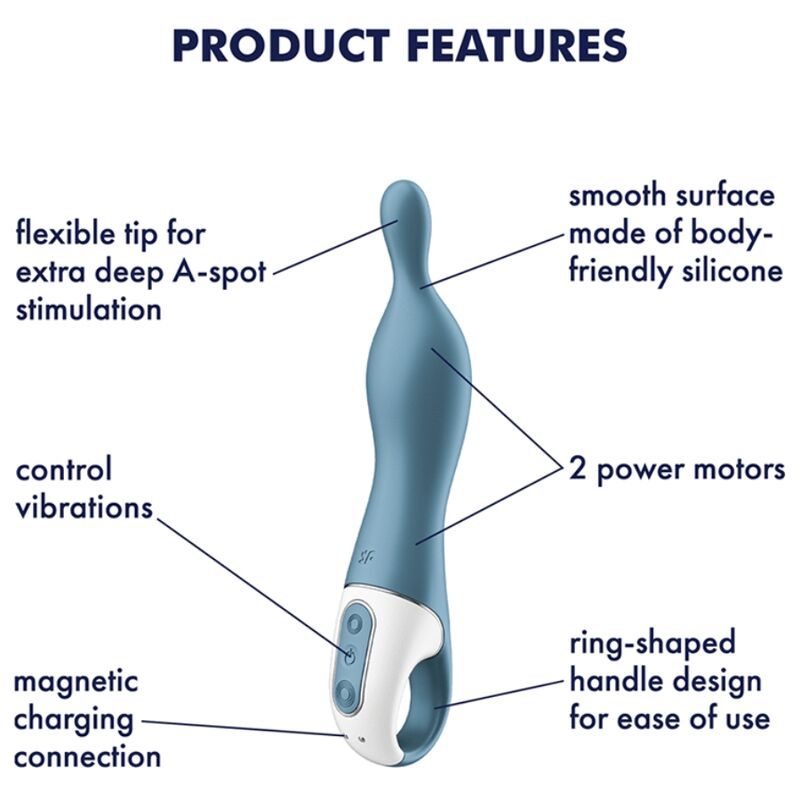 SATISFYER - ERSTAUNLICHER 1-ASPOT-BLAUER VIBRATOR