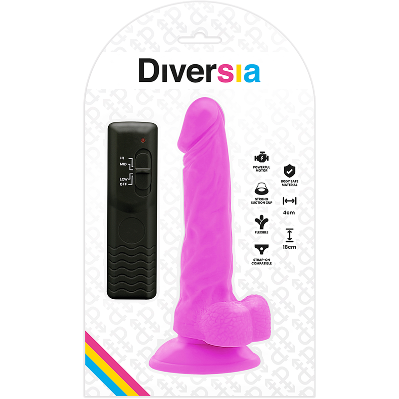 DIVERSIA - FLEXÍVEL VIBRATÓRIO ROXO 18 CM -O- 4 CM