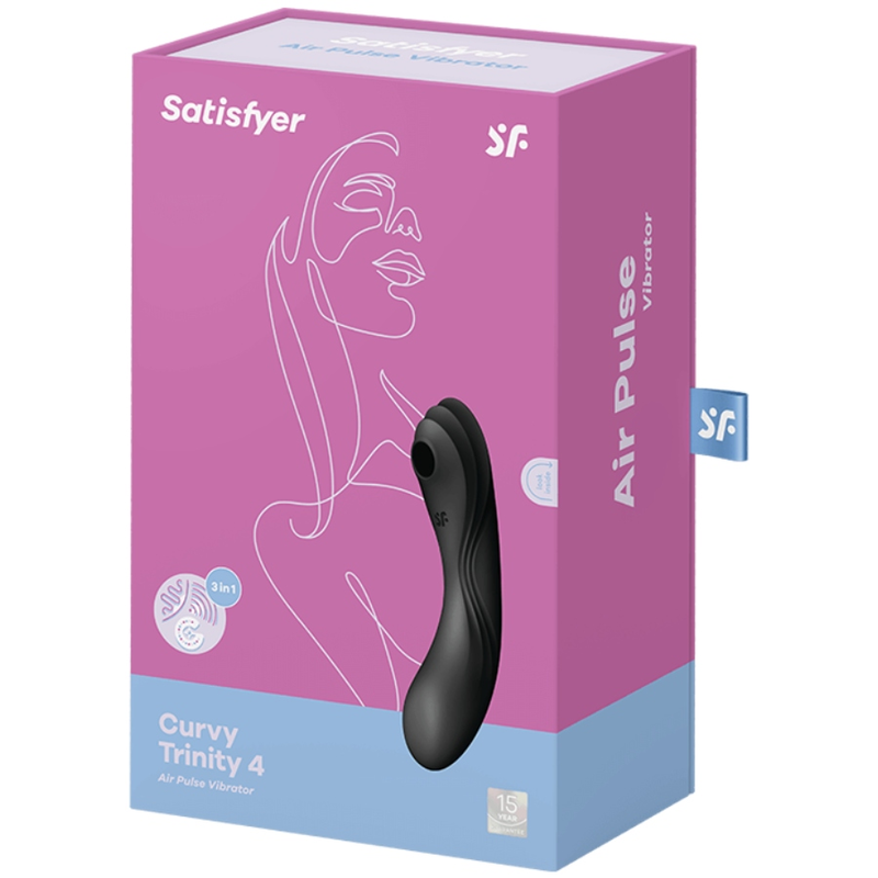 SATISFYER - CURVY TRINITY 4 AIR WRIST VIBRATOR BLACK