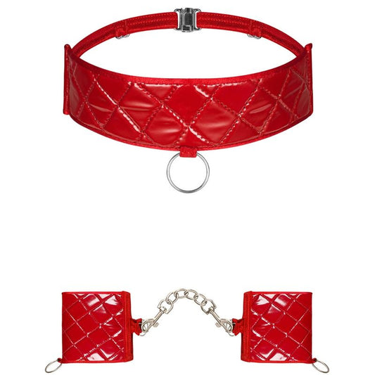 OBSESSIVE - HUNTERY HANDCUFFS AND CHOKER