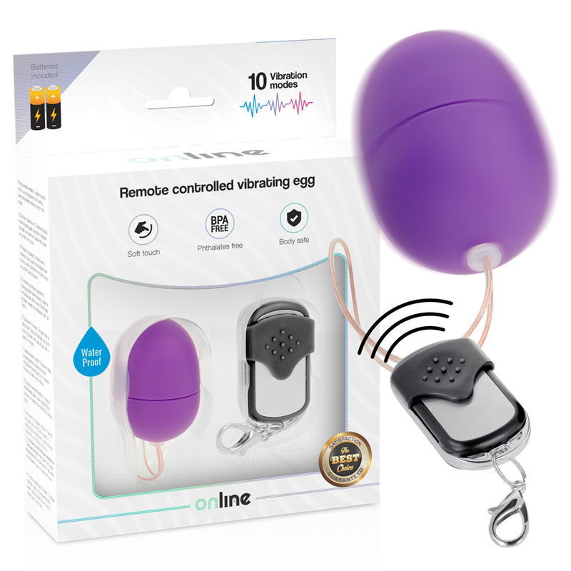 ONLINE - OVO VIBRANTE COM CONTROLE REMOTO S LILAC