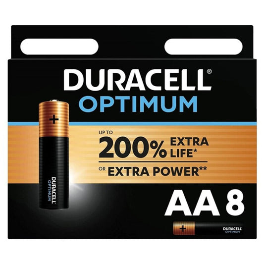 DURACELL - OPTIMUM 200 BATERIA ALCALINA AA LR6 8 UNIDADE