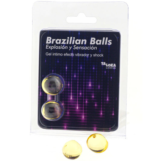 TALOKA - 2 BRAZILIAN BALLS VIBRATING EXCITING GEL AND SHOCK EFFECT