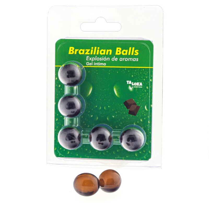 TALOKA - 5 BRAZILIAN INTIMATE CHOCOLATE GEL BALLS