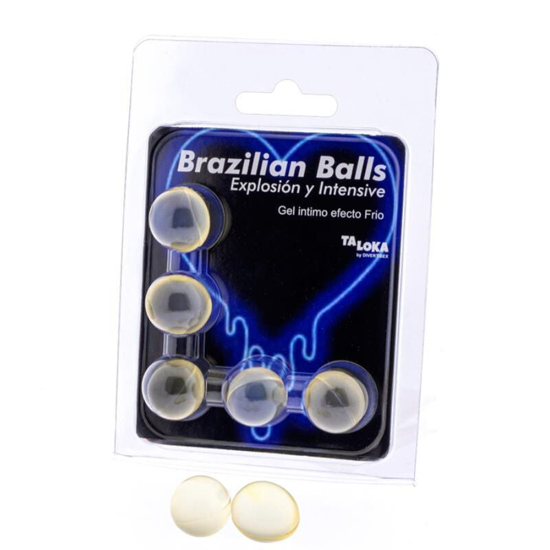 TALOKA - 5 BRAZILIAN BALLS EXCITING GEL COLD AND VIBRATION EFFECT