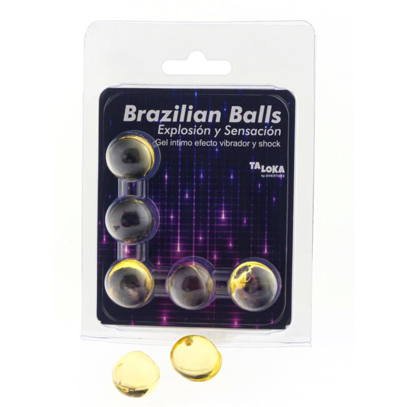 TALOKA - 5 BRAZILIAN BALLS VIBRATING EXCITING GEL AND SHOCK EFFECT