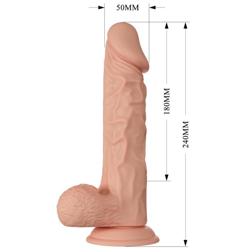 BAILE - LINDO ENCONTRO BURAQ DILDO REALÍSTICO FLEXÍVEL 24 CM NATURAL