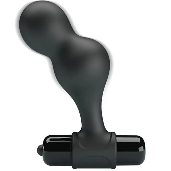 MR PLAY - PLUG ANAL VIBRADOR DE SILICONE PRETO