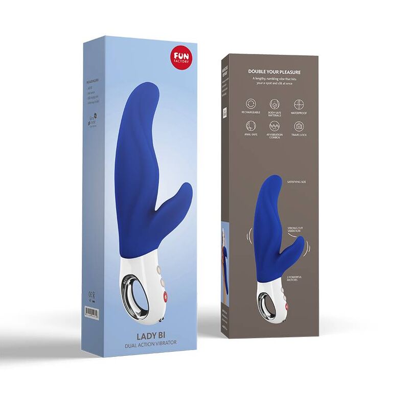 FUN FACTORY - VIBRADOR DUPLO LADY BI ULTRAMARIN