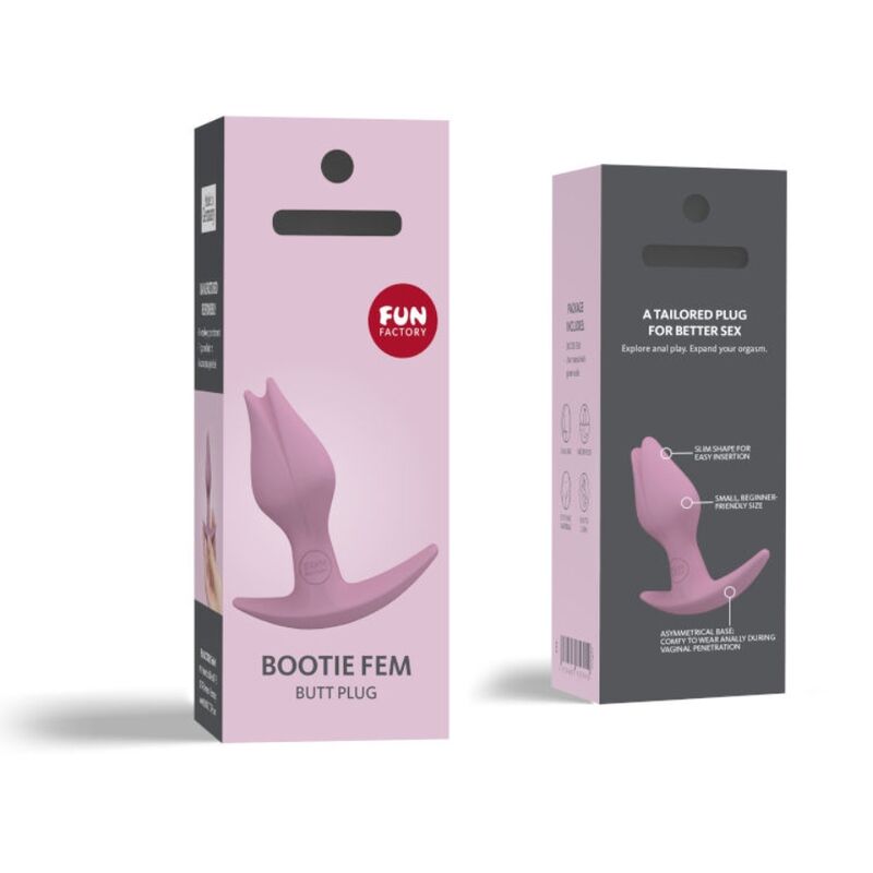 FUN FACTORY - BOOTIE FEM FEMININO ANAL BUTT PLUG ROSE