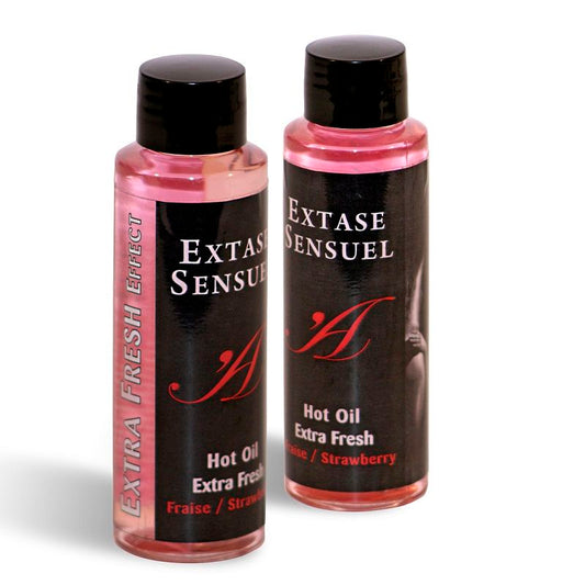 SENSUAL EXTASE - MASSAGE OIL WITH EXTRA FRESH STRAWBERRY EFFECT 100 ML