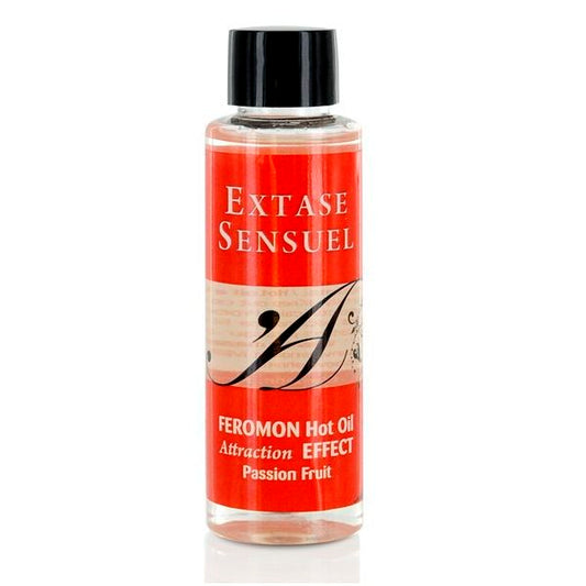 SENSUAL EXTASE - HEAT EFFECT MASSAGE OIL WITH PASSION FRUIT PHEROMONES 100 ML