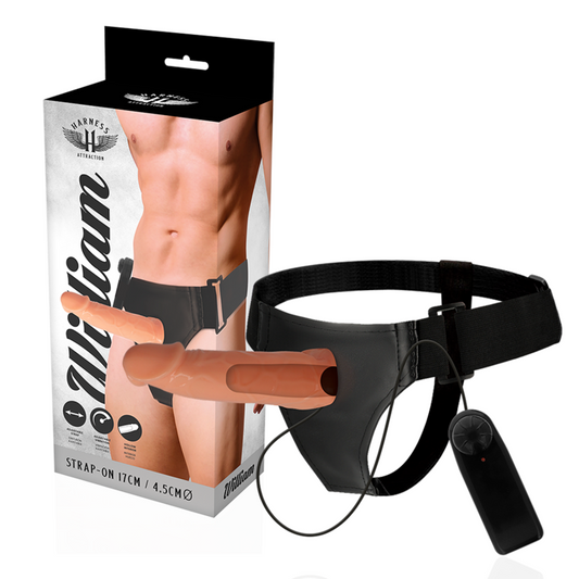 HARNESS ATTRACTION - WILLIAN HOLLOW RNES MIT VIBRATOR 17 CM -O- 4,5 CM