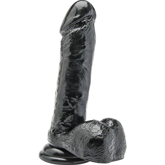 GET REAL - 18 CM DILDO MIT SCHWARZEN KUGELN