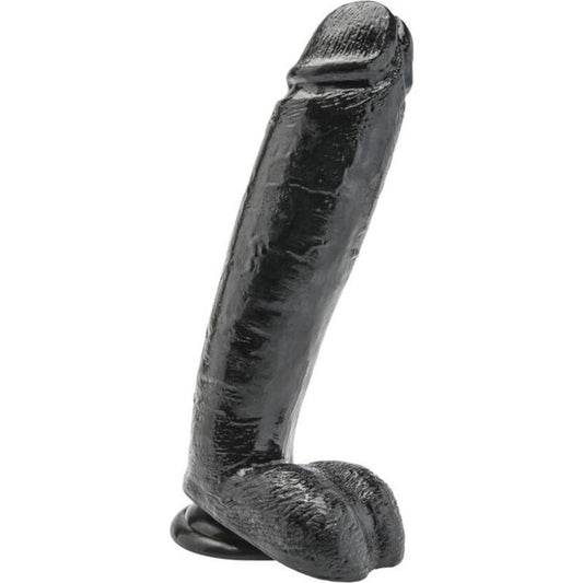 GET REAL - DILDO 25,5 CM COM BOLAS PRETO