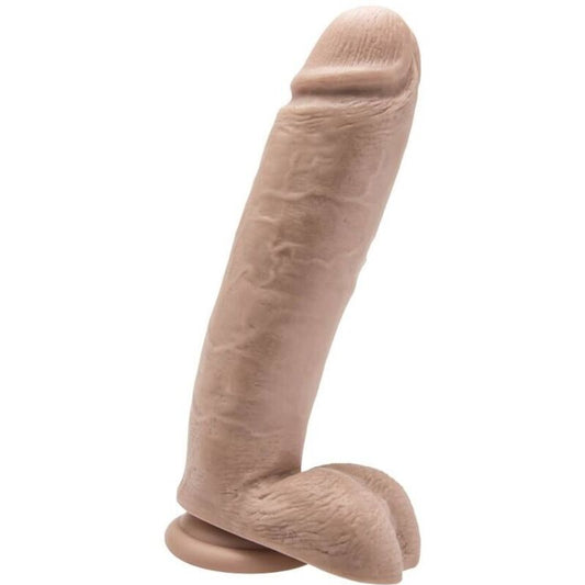 GET REAL - 25.5 CM DILDO WITH LEATHER BALLS