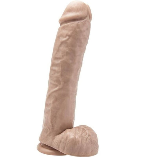 GET REAL - 28 CM DILDO WITH LEATHER BALLS