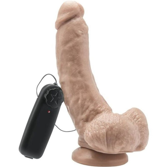 GET REAL - 20,5 CM DILDO MIT KUGELN VIBRIERENDES LEDER