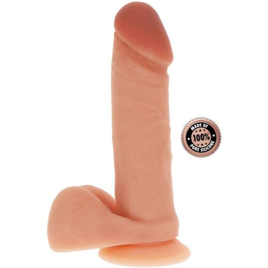 GET REAL - SILICONE DILDO 20.5 CM W/SKIN BALLS