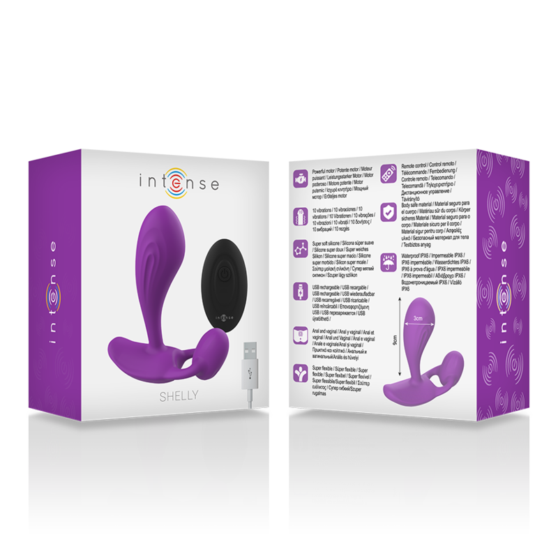 INTENSE - SHELLY PLUG ANAL CONTROLE REMOTO ROXO