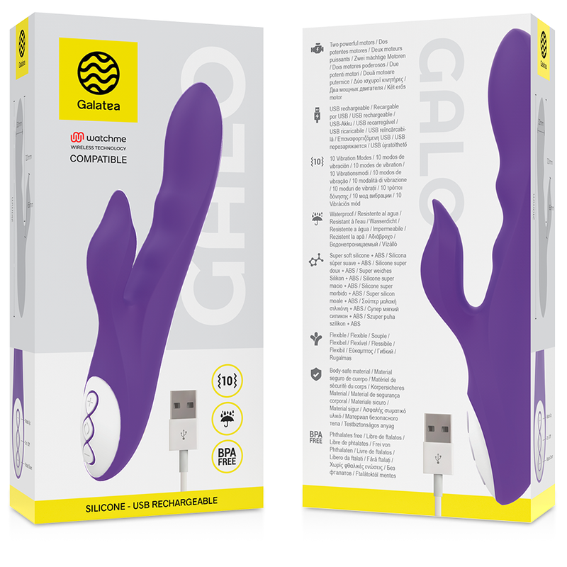 GALATEA - VIBRADOR GALO LILAC COMPATÍVEL COM A TECNOLOGIA WATCHME WIRELESS