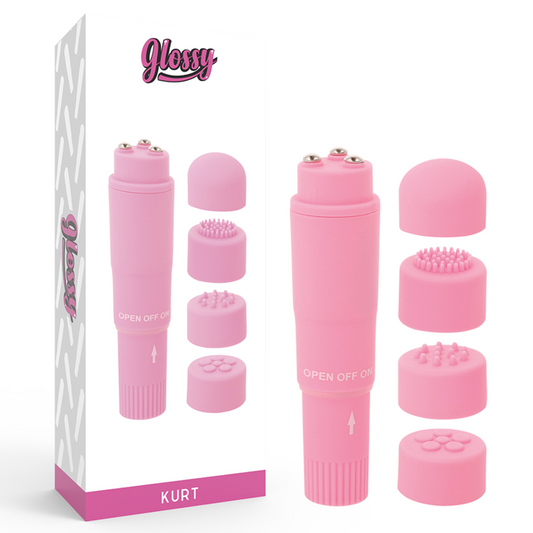 GLOSSY - PINK KURT POCKET MASSAGER