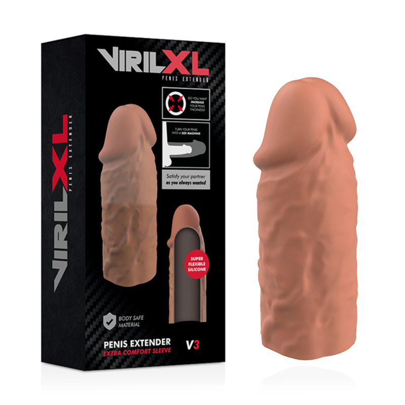 VIRILXL - LIQUID SILICONE PENIS EXTENSION V3 BROWN